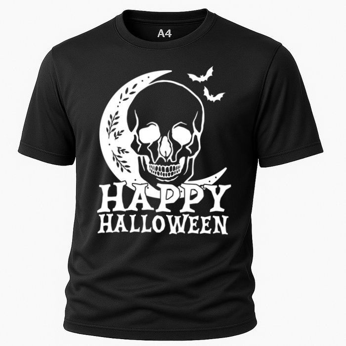 Happy Halloween Skull Moon Spooky Cooling Performance Crew T-Shirt