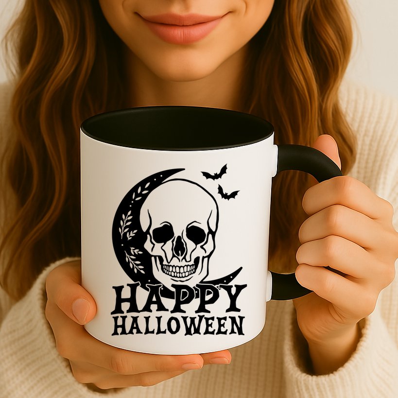 Happy Halloween Skull Moon Spooky Mug