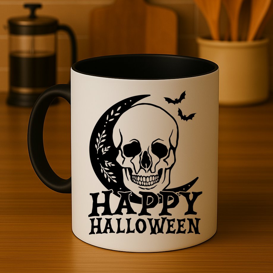 Happy Halloween Skull Moon Spooky Mug