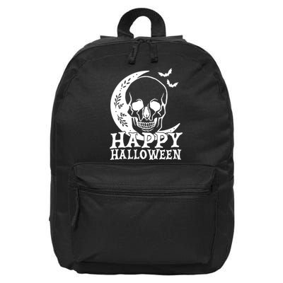 Happy Halloween Skull Moon Spooky 16 in Basic Backpack
