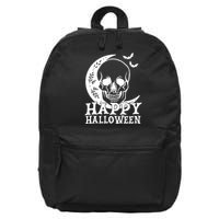 Happy Halloween Skull Moon Spooky 16 in Basic Backpack