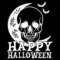 Happy Halloween Skull Moon Spooky 16 in Basic Backpack