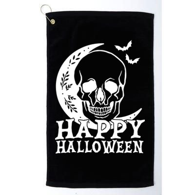 Happy Halloween Skull Moon Spooky Golf Towel