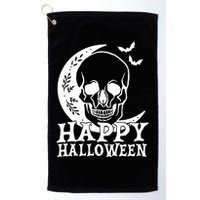 Happy Halloween Skull Moon Spooky Golf Towel
