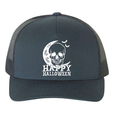 Happy Halloween Skull Moon Spooky Yupoong Adult 5-Panel Trucker Hat