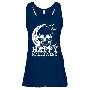 Happy Halloween Skull Moon Spooky Ladies Essential Flowy Tank