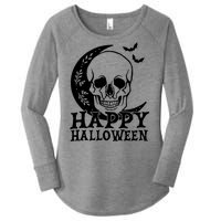 Happy Halloween Skull Moon Spooky Women's Perfect Tri Tunic Long Sleeve Shirt