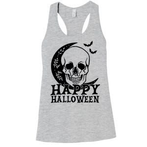 Happy Halloween Skull Moon Spooky Women's Racerback Tank