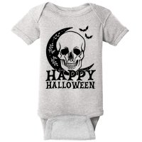 Happy Halloween Skull Moon Spooky Baby Bodysuit