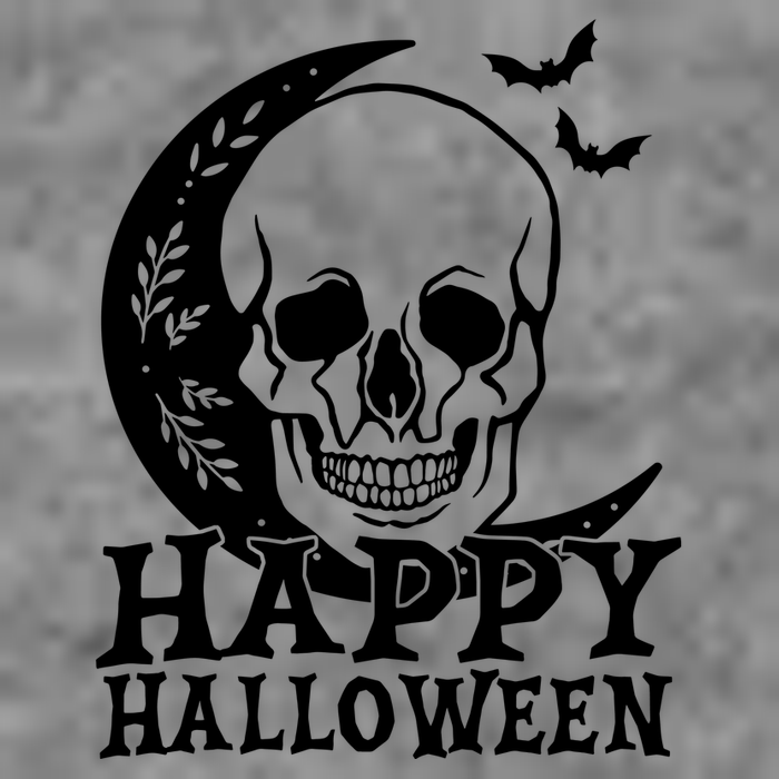 Happy Halloween Skull Moon Spooky Baby Bodysuit