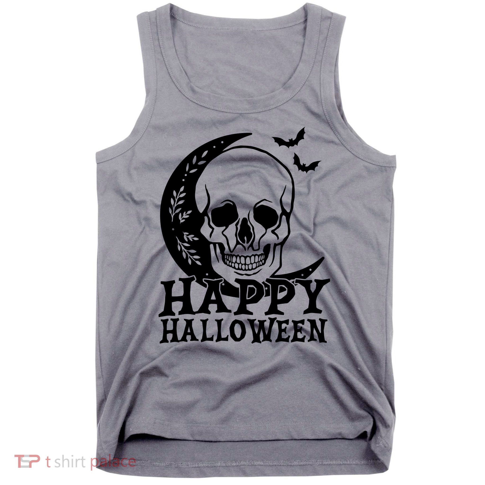Happy Halloween Skull Moon Spooky Tank Top