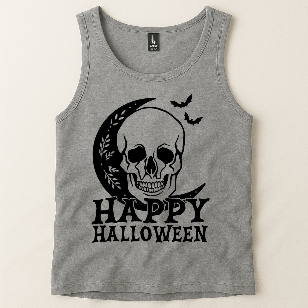 Happy Halloween Skull Moon Spooky Tank Top