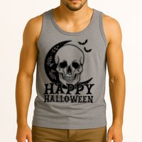 Happy Halloween Skull Moon Spooky Tank Top