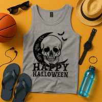 Happy Halloween Skull Moon Spooky Tank Top