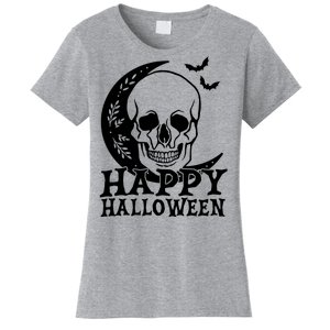 Happy Halloween Skull Moon Spooky Women's T-Shirt