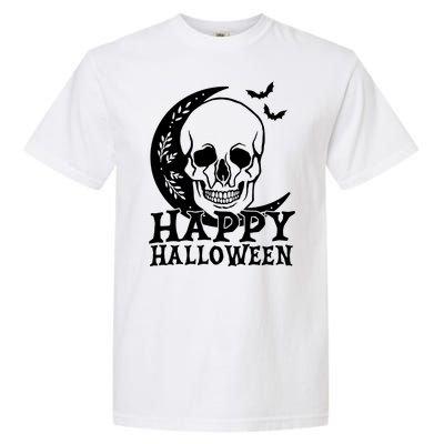 Happy Halloween Skull Moon Spooky Garment-Dyed Heavyweight T-Shirt