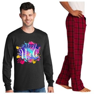 Happy Holi Spring Festival Colorful India Hindu Long Sleeve Pajama Set