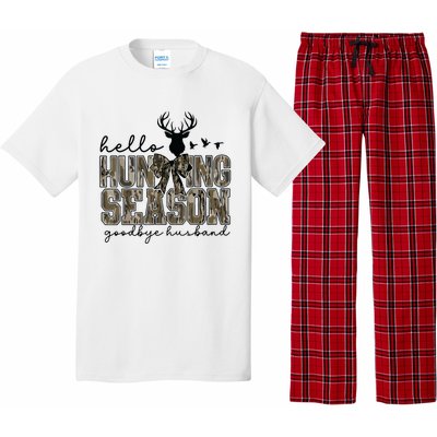 Hello Hunting Season Goodbye Husband Deer Girl Women Pajama Set