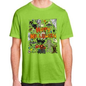 Happy Halloween Scary Retro Funny Adult ChromaSoft Performance T-Shirt