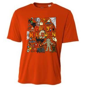 Happy Halloween Scary Retro Funny Cooling Performance Crew T-Shirt