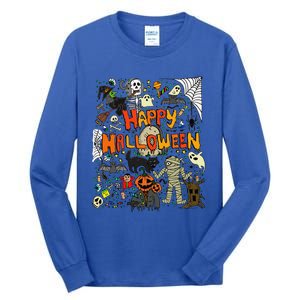 Happy Halloween Scary Retro Funny Tall Long Sleeve T-Shirt