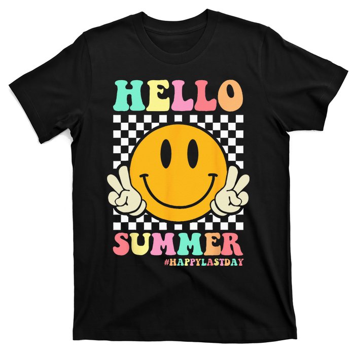 Hippie Hello Summer Teacher Happy Last Day of School T-Shirt