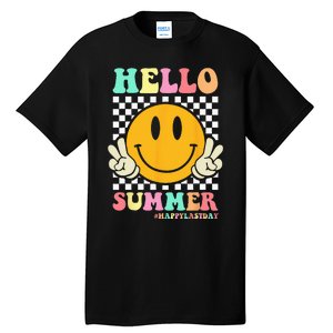 Hippie Hello Summer Teacher Happy Last Day of School Tall T-Shirt