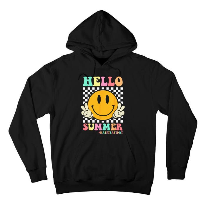 Hippie Hello Summer Teacher Happy Last Day of School Tall Hoodie