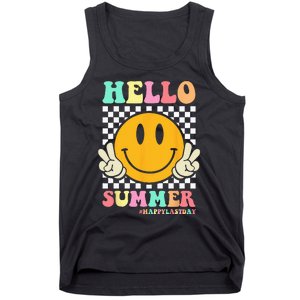 Hippie Hello Summer Teacher Happy Last Day of School Tank Top