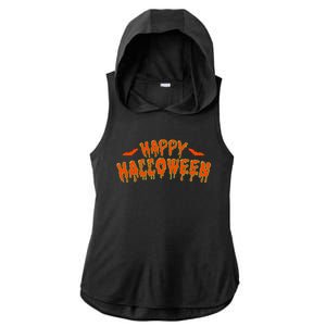 Happy Halloween Spooky Season Ladies PosiCharge Tri-Blend Wicking Draft Hoodie Tank