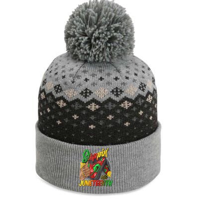 High Heels Steppin Into Juneteenth Africa Black Woman The Baniff Cuffed Pom Beanie