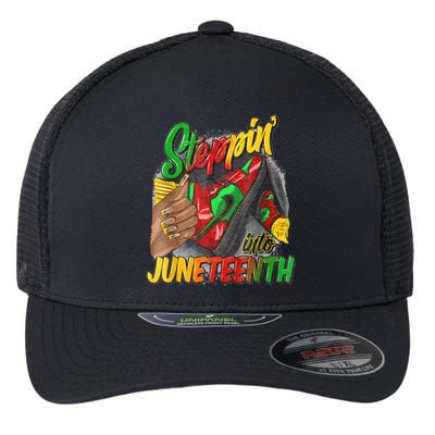 High Heels Steppin Into Juneteenth Africa Black Woman Flexfit Unipanel Trucker Cap