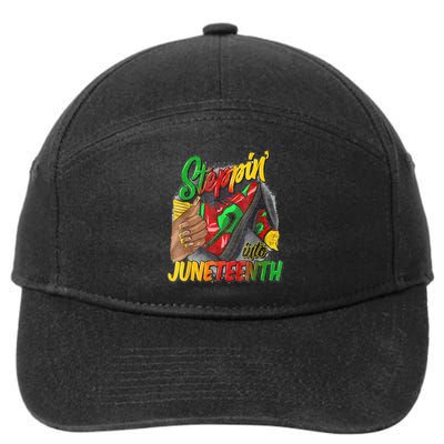 High Heels Steppin Into Juneteenth Africa Black Woman 7-Panel Snapback Hat