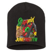 High Heels Steppin Into Juneteenth Africa Black Woman Short Acrylic Beanie