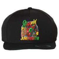 High Heels Steppin Into Juneteenth Africa Black Woman Wool Snapback Cap