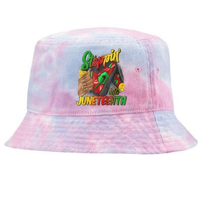 High Heels Steppin Into Juneteenth Africa Black Woman Tie-Dyed Bucket Hat