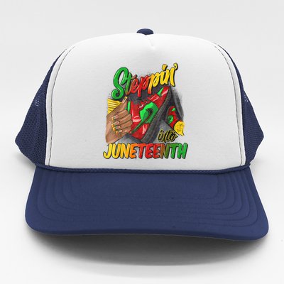 High Heels Steppin Into Juneteenth Africa Black Woman Trucker Hat