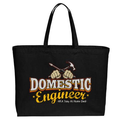 House Husband Staying Home Funny Gift Dad Domestic Engineer Dad Gift Cotton Canvas Jumbo Tote