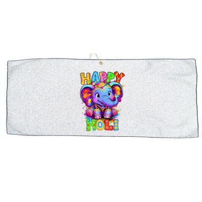 Happy Holi Spring Festival Colors India Hindu  Large Microfiber Waffle Golf Towel