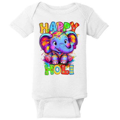 Happy Holi Spring Festival Colors India Hindu  Baby Bodysuit