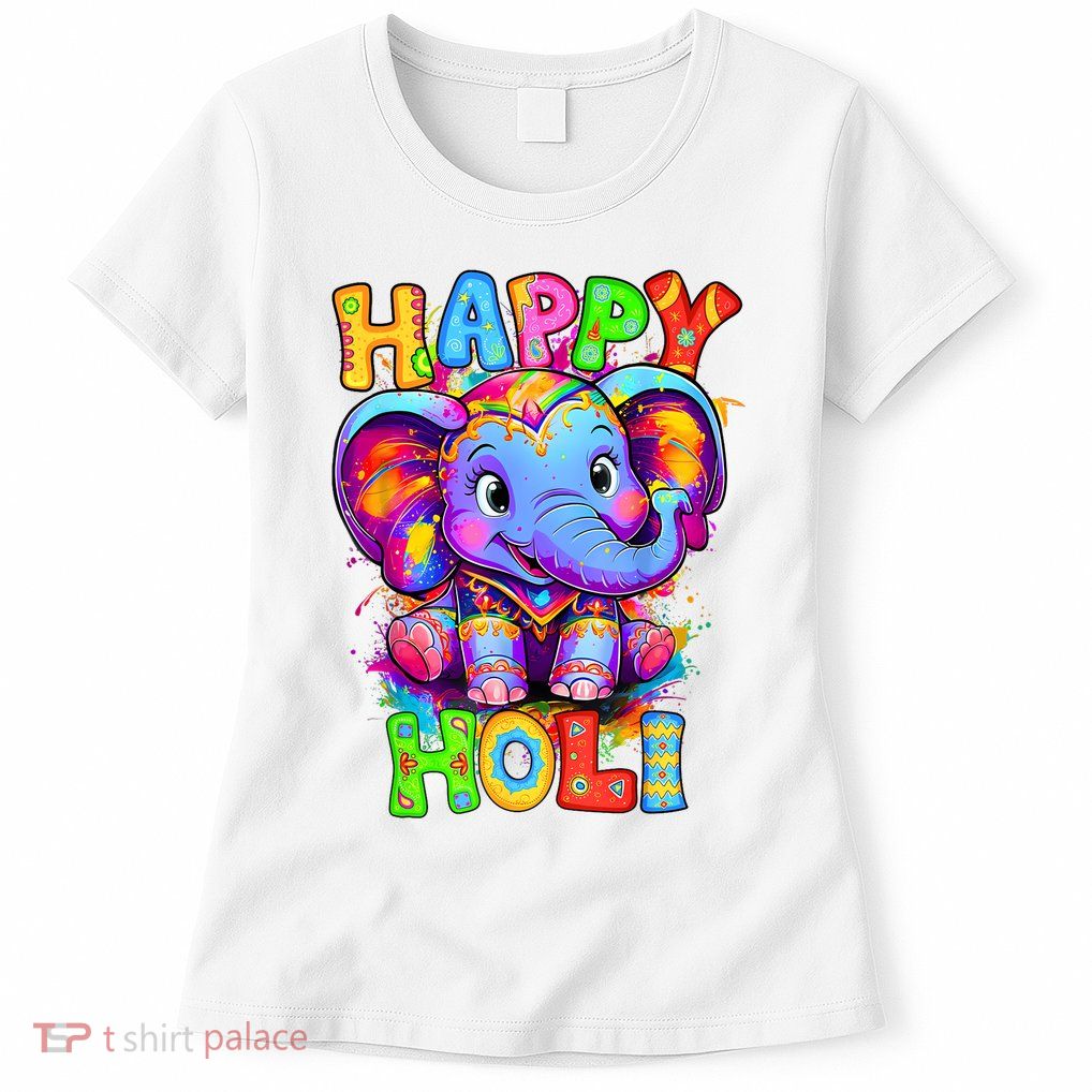 Happy Holi Spring Festival Colors India Hindu  Womens T-Shirt