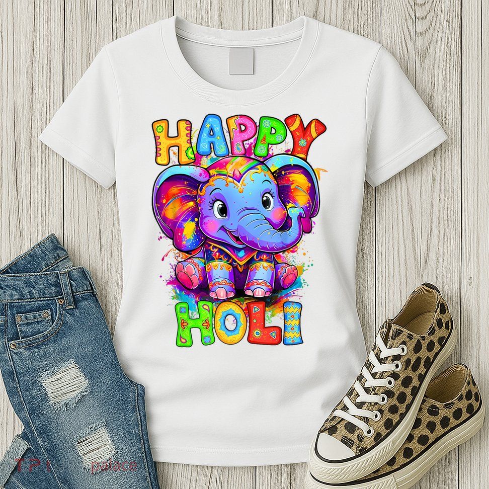 Happy Holi Spring Festival Colors India Hindu  Womens T-Shirt