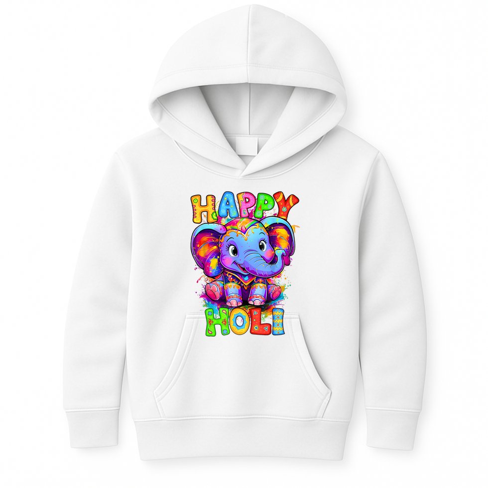 Happy Holi Spring Festival Colors India Hindu  Kids Hoodie