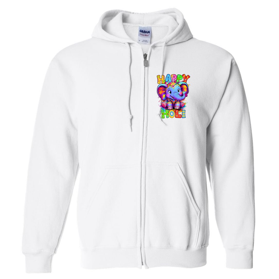 Happy Holi Spring Festival Colors India Hindu  Full Zip Hoodie