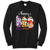 Happy Hallo Thanks Mas Coffee Drinks & Festive Icons Sweatshirt