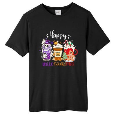 Happy Hallo Thanks Mas Coffee Drinks & Festive Icons Tall Fusion ChromaSoft Performance T-Shirt