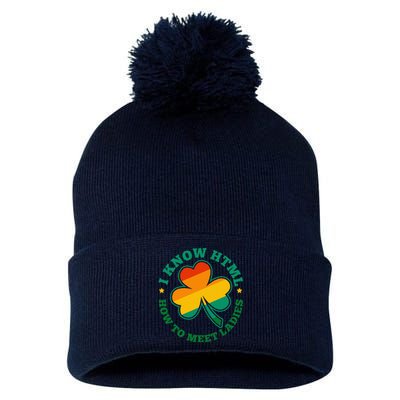 HTML How to Meet Ladies Funny Computer Language Funny Irish Pom Pom 12in Knit Beanie