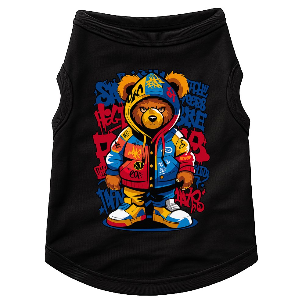 Hip Hop Teddy Bear Rap Music Doggie Tank