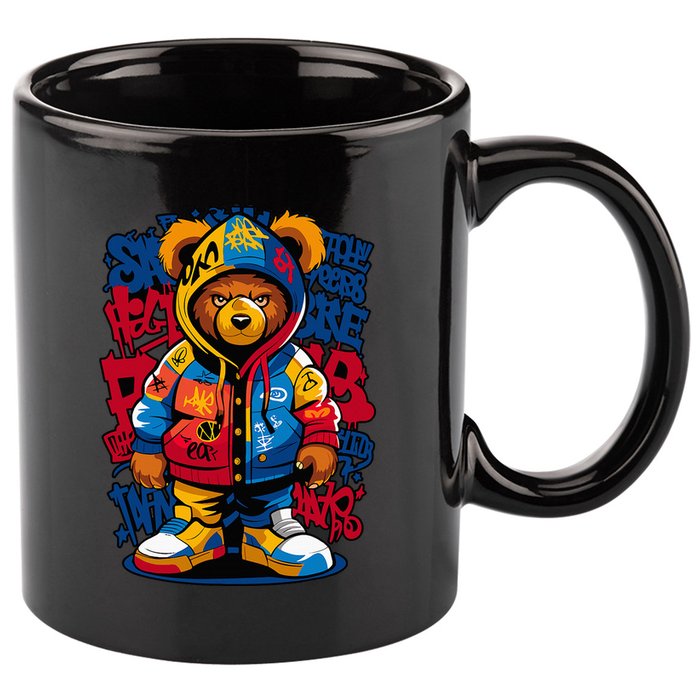 Hip Hop Teddy Bear Rap Music 11oz C Handle Ceramic Mug