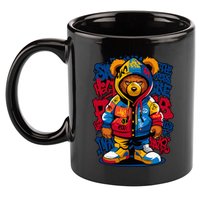 Hip Hop Teddy Bear Rap Music 11oz C Handle Ceramic Mug